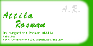 attila rosman business card
